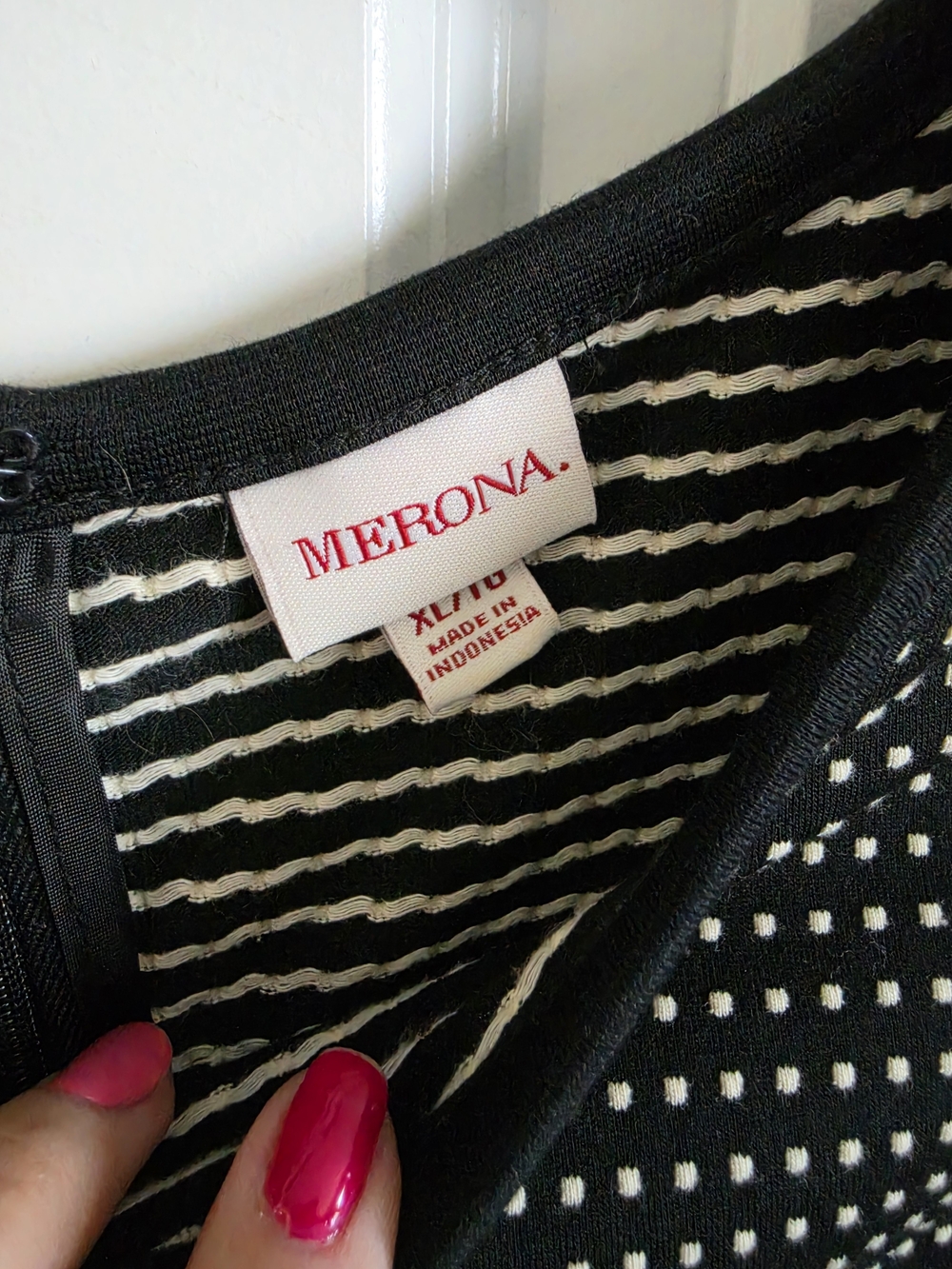 Merona Black and White Sleeveless Sheath Midi Dress - Picture 3 of 4